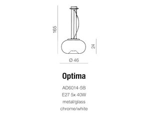 Piekaramā lampa AZzardo Optima AZ0184 cena un informācija | Lustras | 220.lv