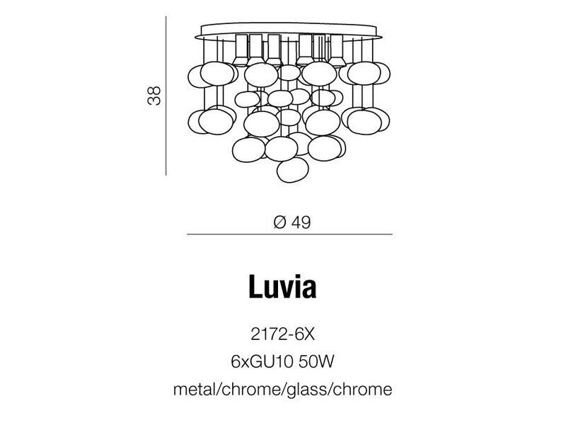 Griestu lampa AZzardo Luvia AZ2541 цена и информация | Griestu lampas | 220.lv