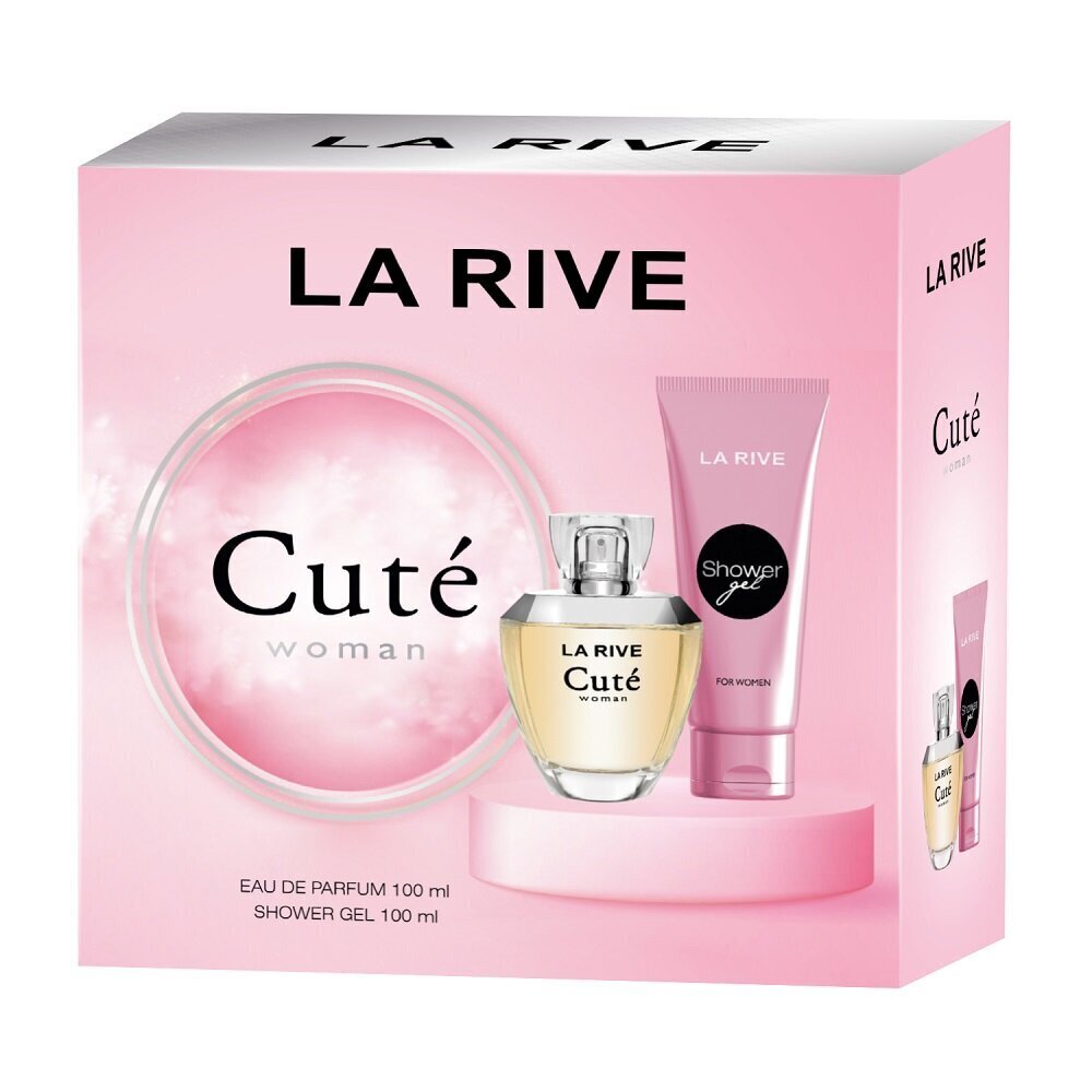 Komplekts sievietēm: La Rive Cute Woman EDP 100 ml + dušas želeja 100 ml cena un informācija | Sieviešu smaržas | 220.lv