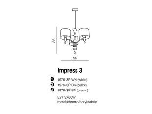 Подвесной светильник AZzardo Impress AZ0498 цена и информация | Люстры | 220.lv