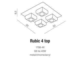 Потолочный светильник AZzardo Rubic AZ0492 цена и информация | Потолочные светильники | 220.lv