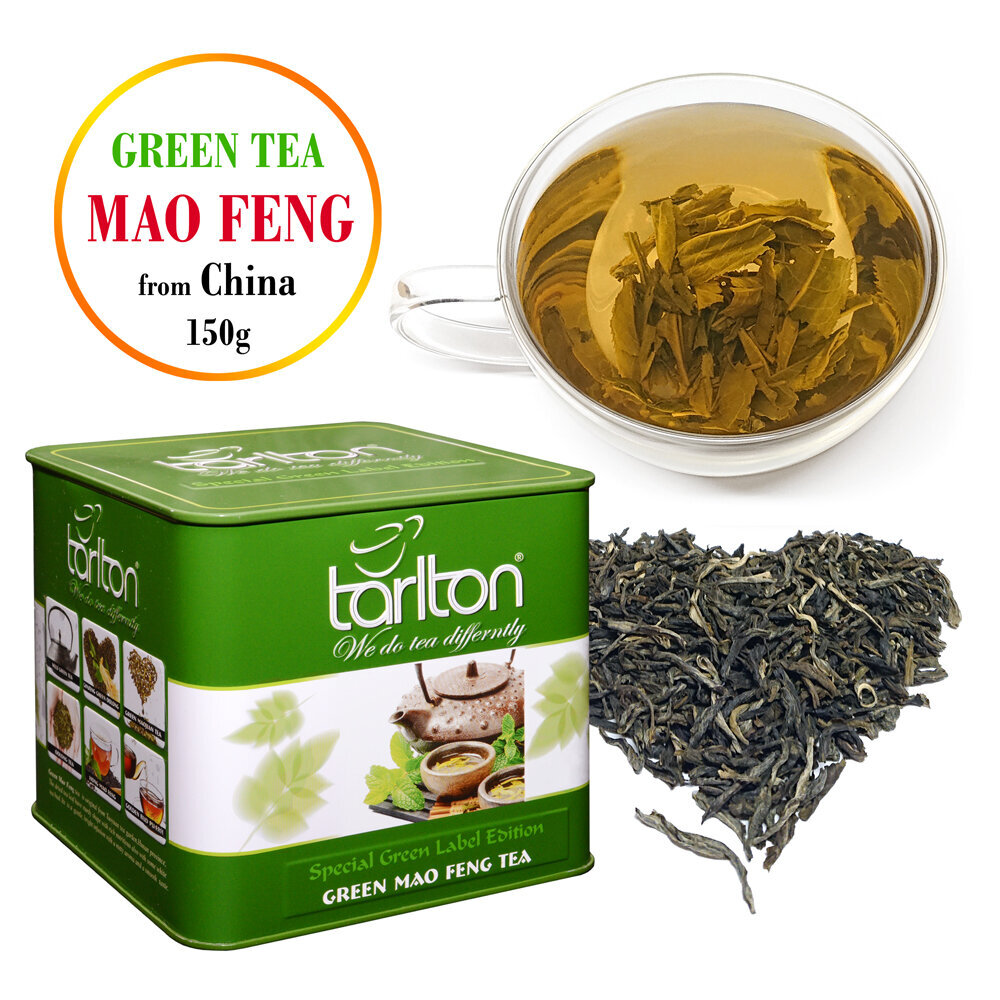 Ekskluzva Ķīnas imperatora zaļā tēja ar tipšiem MAO FENG green tea, Tarlton, 150 g cena un informācija | Tēja | 220.lv