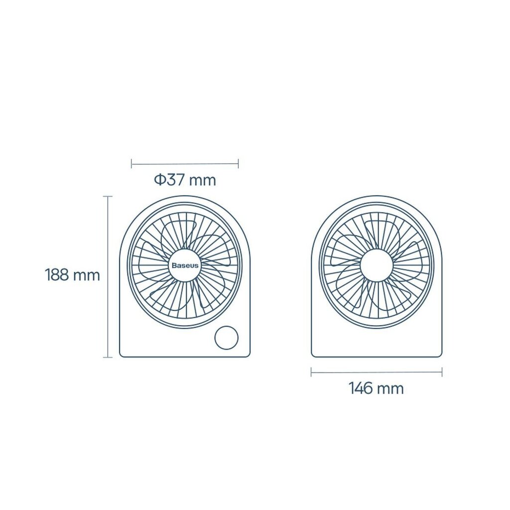 Galda ventilators Baseus Serenity цена и информация | Ventilatori | 220.lv