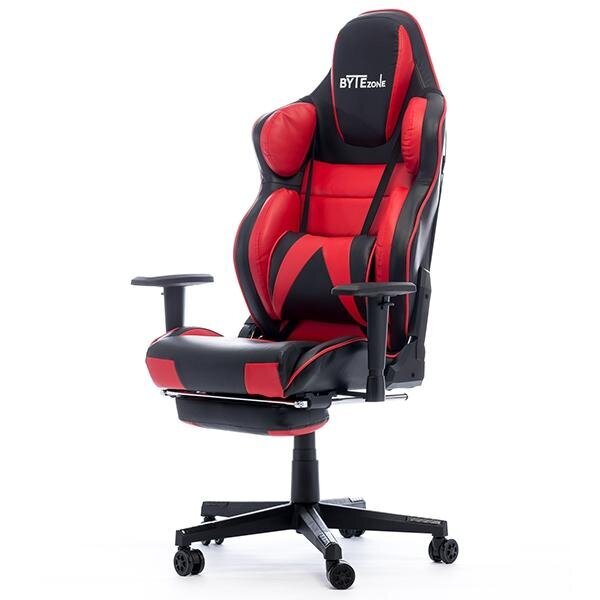 Masāžas spēļu krēsls ByteZone Hulk Gaming Chair, melni sarkans cena un informācija | Biroja krēsli | 220.lv