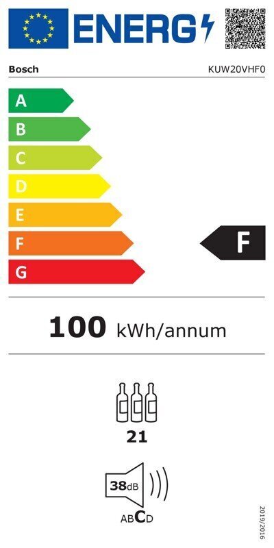 Bosch KUW20VHF0 cena un informācija | Vīna ledusskapji | 220.lv