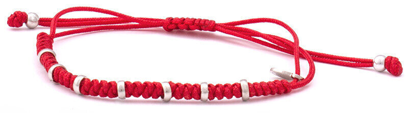 Beneto Stilīga mežģīņota sarkana kabalas rokassprādze AGB546 цена и информация | Rokassprādzes | 220.lv