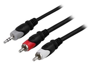 Deltaco Rca Stereo Audio Cable 5m cena un informācija | Kabeļi un vadi | 220.lv