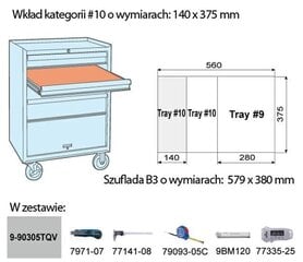 Mērinstrumentu komplekts King Tony, 5 gab. cena un informācija | King Tony Mājai un remontam | 220.lv