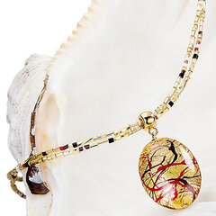 Lampglas Eleganta sieviešu kaklarota My Roots ar Lampglas pērli ar 24 karātu zeltu NP15 цена и информация | Украшения на шею | 220.lv