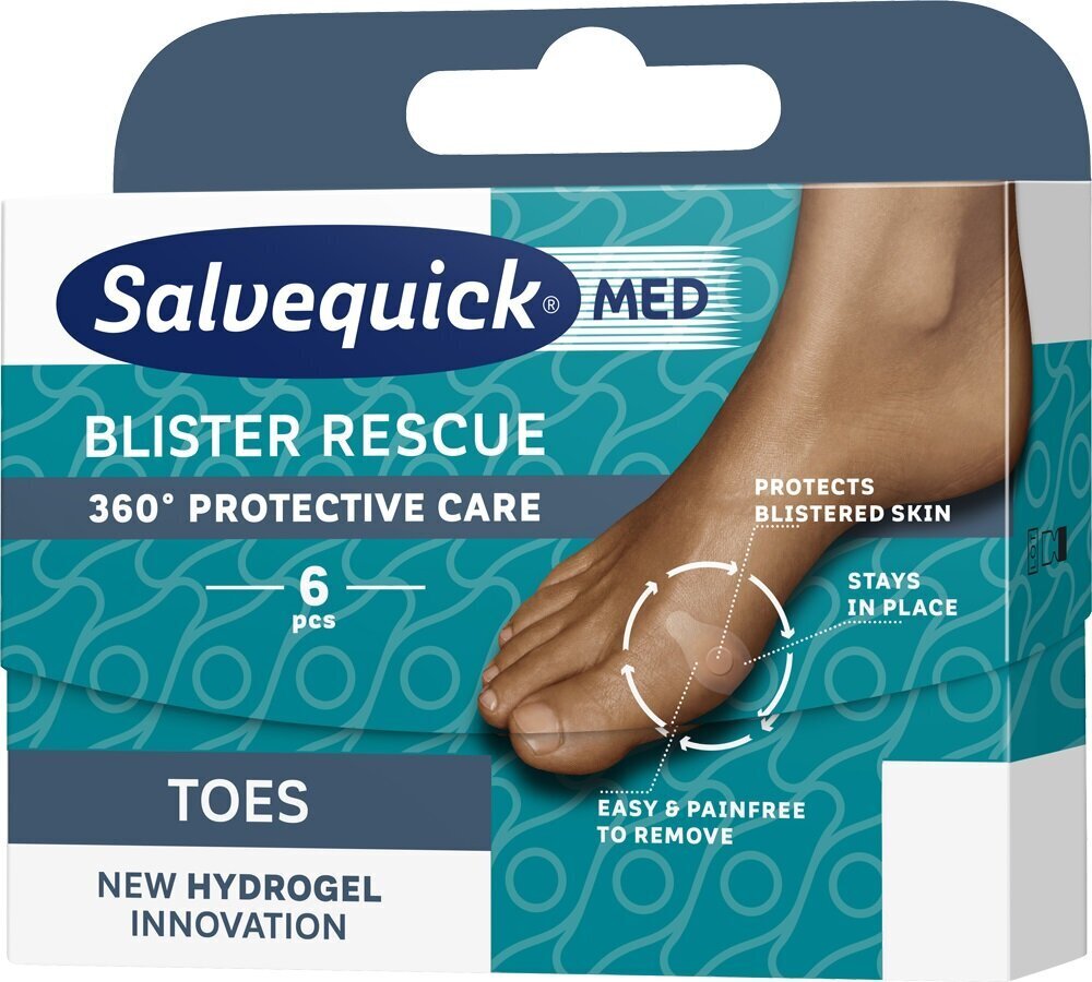 Hidrogela plāksteri tulznām Salvequick Blister Rescue, 3 + 3 gab. цена и информация | Pirmā palīdzība | 220.lv