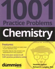 Chemistry: 1001 Practice Problems For Dummies (plus F ree Online Practice) cena un informācija | Ekonomikas grāmatas | 220.lv