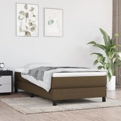 Atsperu gultas rāmis vidaXL (90x200 cm), tumši brūns цена и информация | Кровати | 220.lv