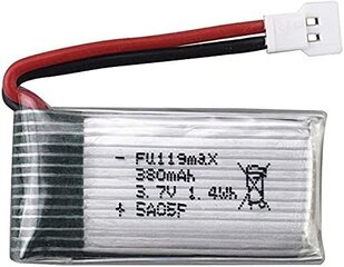 3 gab 3.7v 380mAh uzlādējams Li-Po akumulators Hubsan X4 H107c H107d H107L, Syma X11 X11C, HS170 Rc kvadrikopterim cena un informācija | Smart ierīces un piederumi | 220.lv