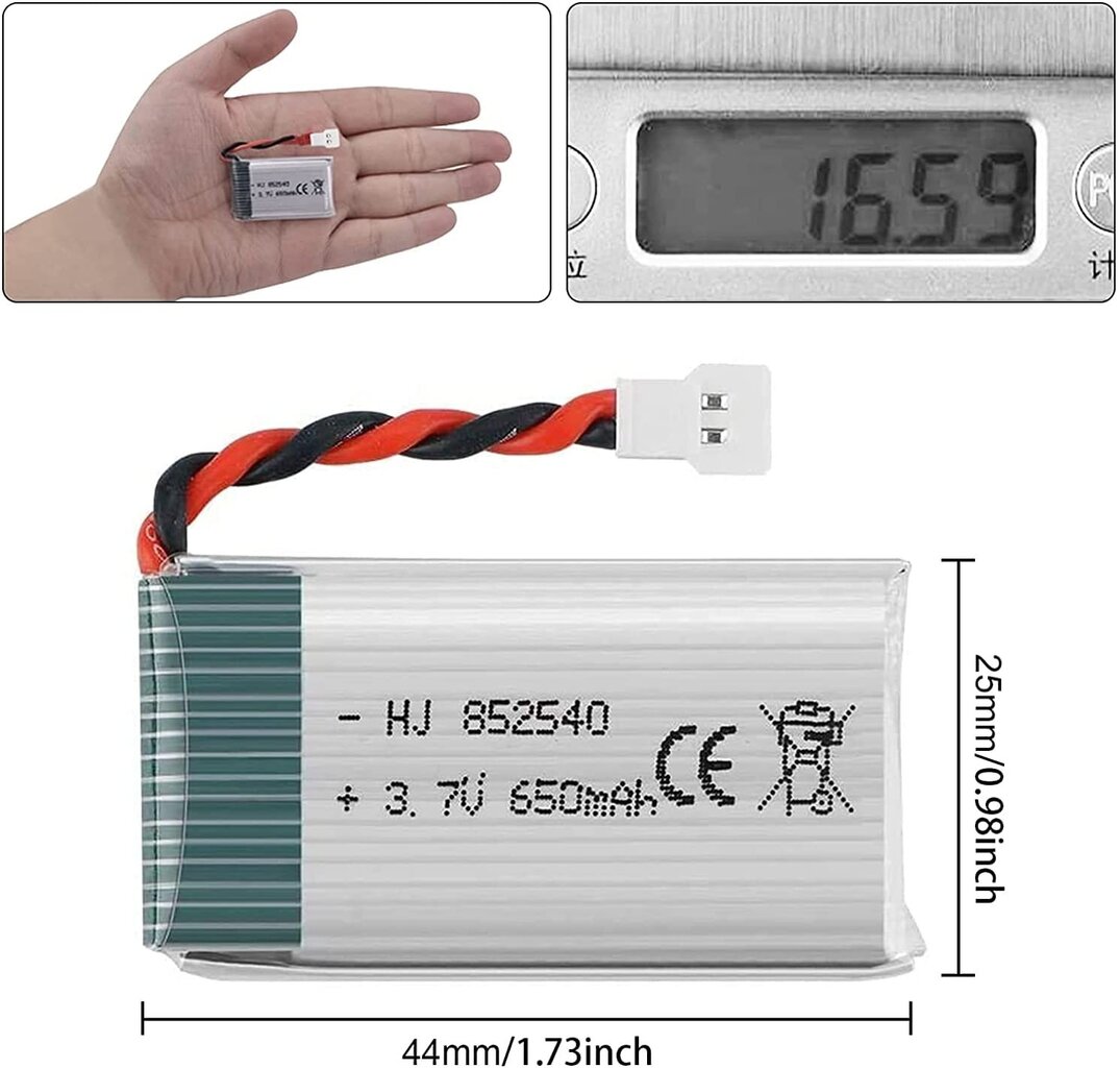 3 gabali Akumulators Syma Drone x5C X5 3.7V 650mAh 25C Advanced Lipo cena un informācija | Smart ierīces un piederumi | 220.lv