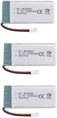 3 gabali uzlādējams Lipo akumulators (3.7v, 1200mAh Lipo) Syma X5SC X5SW kvadrikoptera droniem cena un informācija | Smart ierīces un piederumi | 220.lv