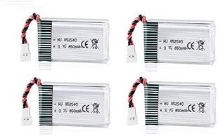 4 gabali uzlādējams Lipo akumulators (3.7v, 850 mAh Lipo) Syma X5SC X5SW Rc kvadrikoptera droniem + lādētājs cena un informācija | Smart ierīces un piederumi | 220.lv