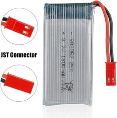 1 gabals 3,7 V 1800 mAh 25C li-po akumulators ar JST kontaktdakšu JJRC H11D H11C HQ898B kvadrikopteram RC helikopteram цена и информация | Smart устройства и аксессуары | 220.lv