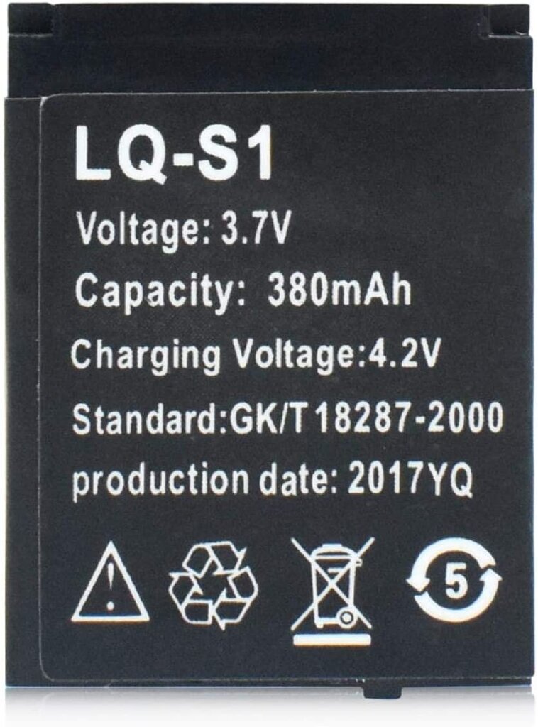 Akumulators, LQ-S1 3,7 v 380 mAh uzlādējams LI-jonu polimēru viedo pulksteņu akumulators DZ09 cena un informācija | Smart ierīces un piederumi | 220.lv