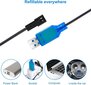 2 gabali SM-2P USB lādētāja kabelis 250mAh izejas RC auto 6V Ni-Mh akumulatoriem Gaiši zila krāsa cena un informācija | Smart ierīces un piederumi | 220.lv