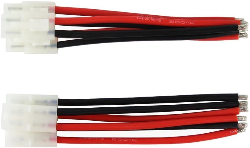 3 pāri Tamiya kontaktdakšu kabeļu adaptera savienotājs 14awg 10cm RC automašīnu Lipo akumulatoru uzlādei cena un informācija | Auto piederumi | 220.lv