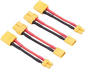 4 gabali XT30 uz XT60 adaptera kabeļi 16awg savienotājs 5cm цена и информация | Smart устройства и аксессуары | 220.lv