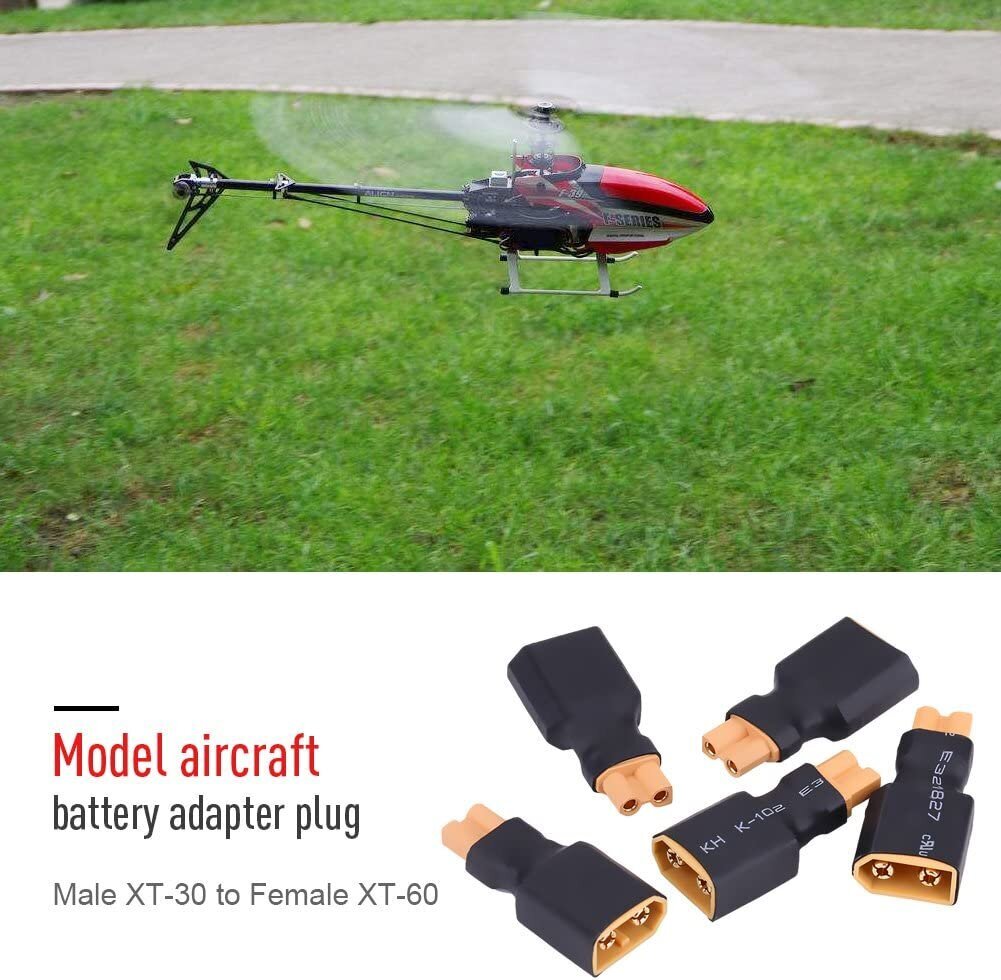 5 gabali RC dronu kontaktdakšas adaptera kontaktdakšas akumulatora pārveidotājs no XT30 uz XT60 (no XT30 uz XT60 kontaktdakšu) cena un informācija | Smart ierīces un piederumi | 220.lv