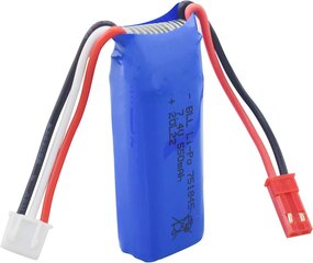 2 gab. litija baterijas 751845 7.4V 550mAh priekš Wltoys K969 K979 K979 K989 K999 P929 P929 P939 ātrgaitas tālvadības pults aksesuāri цена и информация | Smart устройства и аксессуары | 220.lv