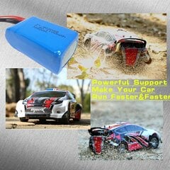 1 gabals uzlādējams Lipo akumulators (7.4V 1100mAh) automašīnas dronam A949 A959 A969 A969 A979 V912 V913 V262 L959 T23 T55 F45 cena un informācija | Akumulatori | 220.lv