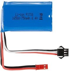 1 шт. перезаряжаемая батарея Lipo (6.4V 750mAh) для автомобиля для A959-A A969-A A979-A K929-A RC грузовик 16500 цена и информация | Smart устройства и аксессуары | 220.lv