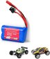 2 gabali Lipo uzlādējams akumulators (6.4V 750mAh) automašīnai priekš A959-A A969-A A979-A K929-A RC Truck 16500 cena un informācija | Smart ierīces un piederumi | 220.lv