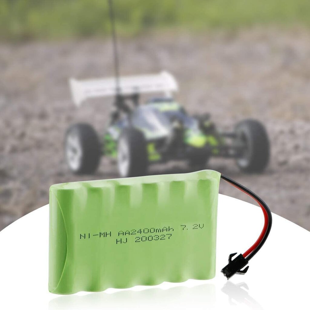 1 gab. 7.2V 2400mAh Ni-MH AA uzlādējams akumulators ar sm-2P 2Pin kontaktdakšu un USB lādētāja kabeli RC kravas automašīnām cena un informācija | Smart ierīces un piederumi | 220.lv