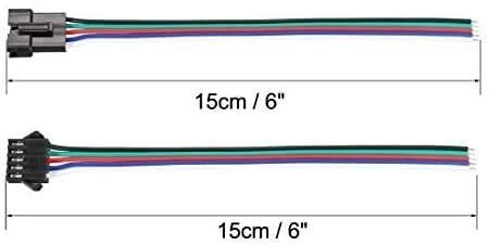10 gabali JST SM 5 pin savienotājs LED Power Male un Female SM adaptera kabelis 150mm 20AWG cena un informācija | Smart ierīces un piederumi | 220.lv