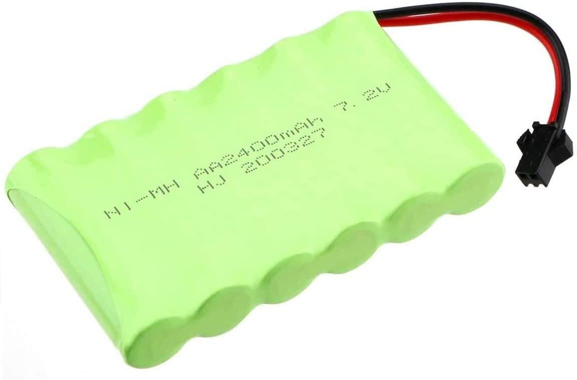 1 gab. 7.2V 2400mAh Ni-MH AA uzlādējams akumulators ar sm-2P 2Pin kontaktdakšu RC kravas automašīnām cena un informācija | Smart ierīces un piederumi | 220.lv