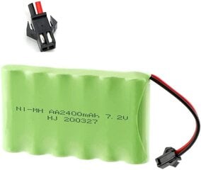 1 gab. 7.2V 2400mAh Ni-MH AA uzlādējams akumulators ar sm-2P 2Pin kontaktdakšu RC kravas automašīnām цена и информация | Smart устройства и аксессуары | 220.lv