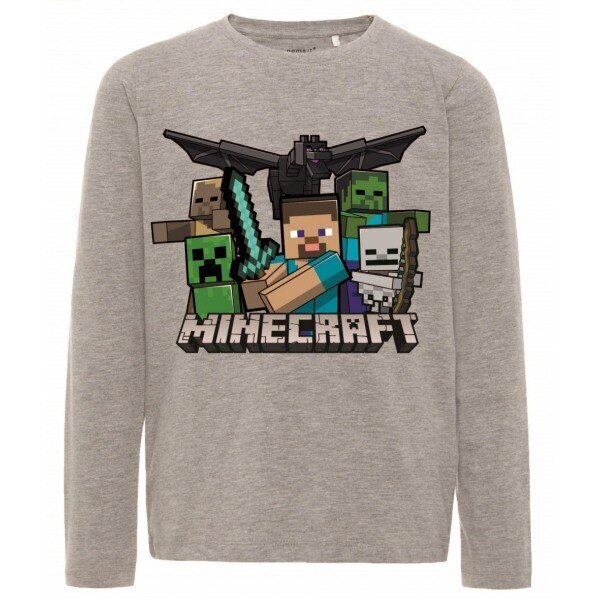 Minecraft bērnu t-krekls ar garām piedurknēm cena un informācija | Zēnu krekli | 220.lv