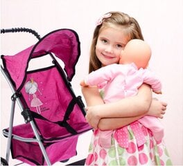 Кукольная коляска для детей, складная, высота ручки 54 см цена и информация | Игрушки для девочек | 220.lv