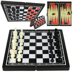 Набор магнитных шашек, шахмат и нард, 3 в 1 цена и информация | Настольная игра | 220.lv