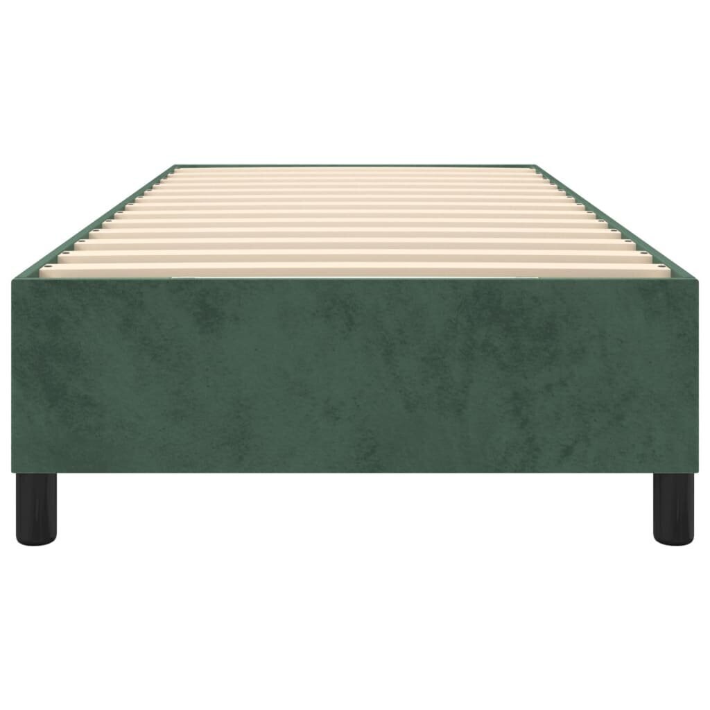 Atsperu gultas rāmis vidaXL (80x200 cm), tumši zaļš cena un informācija | Gultas | 220.lv