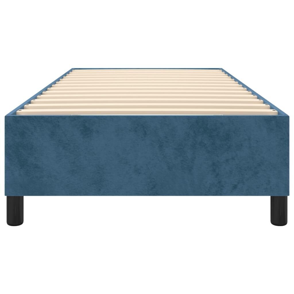 Atsperu gultas rāmis vidaXL (100x200 cm), tumši zils цена и информация | Gultas | 220.lv