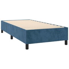Atsperu gultas rāmis vidaXL (100x200 cm), tumši zils цена и информация | Кровати | 220.lv