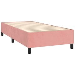 Atsperu gultas rāmis vidaXL (100x200 cm), rozā цена и информация | Кровати | 220.lv