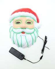 Рождественская световая маска - Дед Мороз цена и информация | Карнавальные костюмы, парики и маски | 220.lv