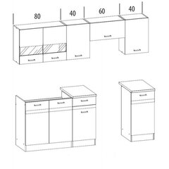 Кухонный гарнитур Eliza 220 цена и информация | Кухонные гарнитуры | 220.lv
