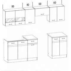 Кухонный гарнитур Eliza 240 цена и информация | Кухонные гарнитуры | 220.lv