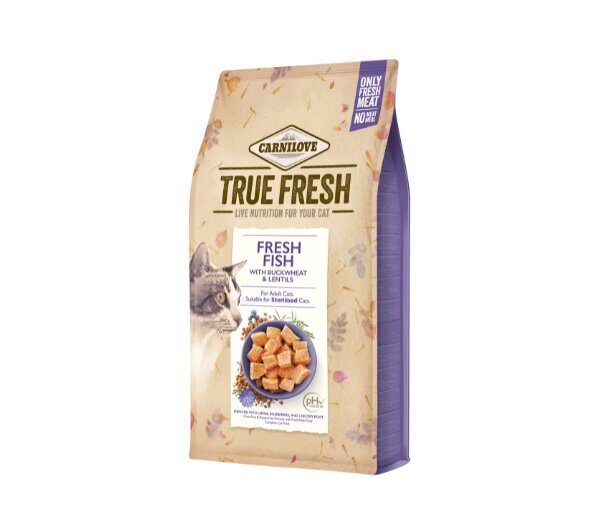 Carnilove True Fresh sausā barība kaķiem, ar zivīm, 4,8 kg цена и информация | Sausā barība kaķiem | 220.lv