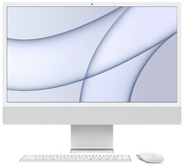 iMac 2021 Retina 4.5K 24" - M1 8C GPU / 8GB / 512 SSD Sudrabs (atjaunots, stāvoklis A) цена и информация | Ноутбуки | 220.lv