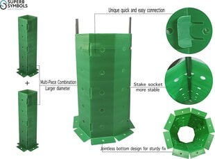 Superb Symbols koka stumbra aizsardzība, 60 cm augsts, zaļš, 5 gab. cena un informācija | Žogi un piederumi | 220.lv