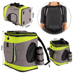 Транспортная сумка Lionto для собак или кошек, серо-зеленый цвет, 34x30x42 см цена и информация | Переноски, сумки | 220.lv