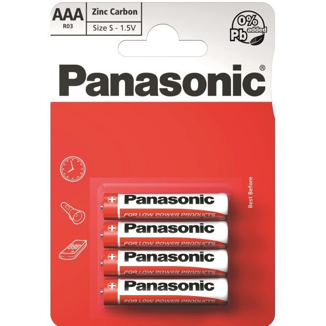 Panasonic baterija R03RZ/4B cena un informācija | Baterijas | 220.lv