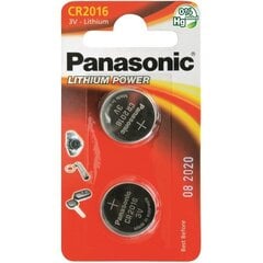 Батарейки Panasonic Lithium CR2016 2 шт. цена и информация | Батарейки | 220.lv